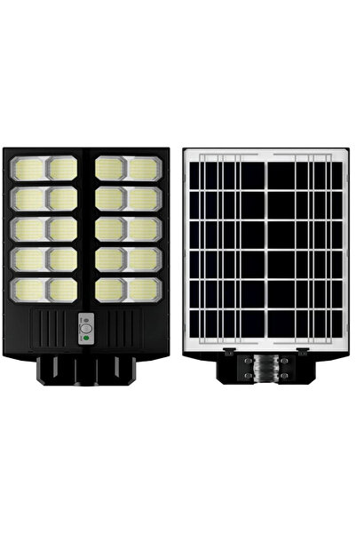 HASSAN Lampă stradală solară cu putere dublă de 2000W, cu 20 de celule, 24000mAh