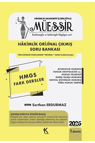 Kuram Kitap MÜESSİR HMGS Fark Dersler Çıkmış Soru Bankası