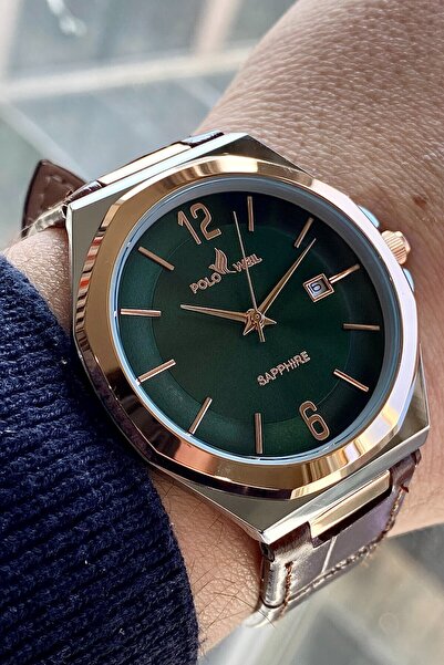Polo Weil Pl002M Leather Men's Wristwatch with Strap
