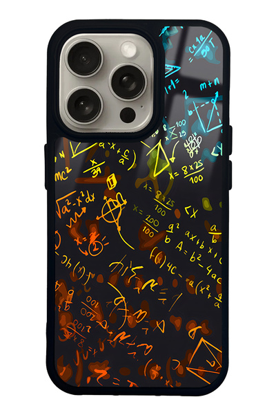 Spoyi iPhone 15 Pro Math Design Glossy Phone Case