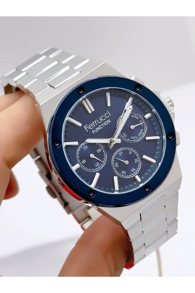 Ferrucci ساعة يد رجالية مع وظيفة الحبل الفولاذي 3 ATM مقاومة للماء ضمان لمدة ...