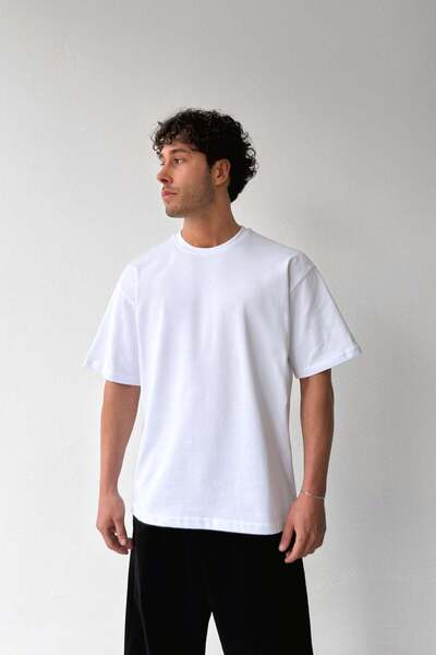 Flaw Wear Basic Oversize Fit Beyaz Tişört