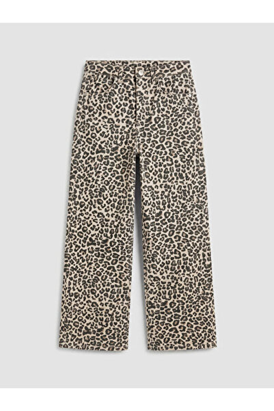 LC Waikiki Esvab • Modern & Distinctive Wide-Leg Leopard Embroidered Girls' T...