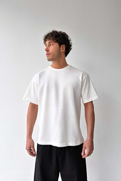 Flaw Wear تي شيرت أساسي بقصة واسعة من النوع إكرو