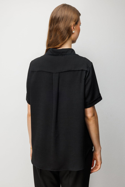 Ekol Fabric Patterned Short Sleeve Shirt