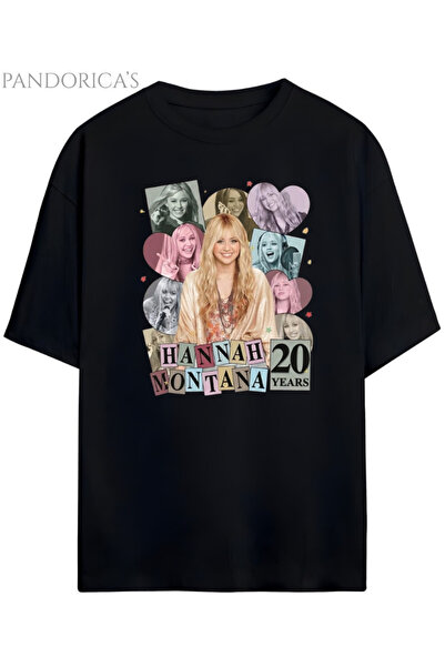 Grafftee Clothing Pandorica's Hannah Montana Miley Cyrus 20. Yıl Tasarımı Bas...