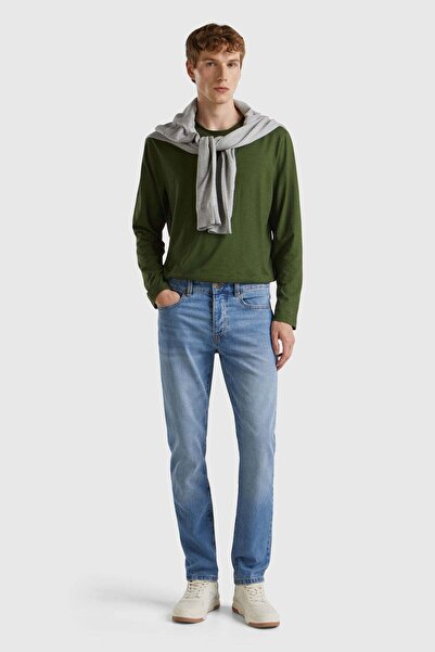 United Colors of Benetton Pantaloni din denim slim fit cu buzunare și etichet...