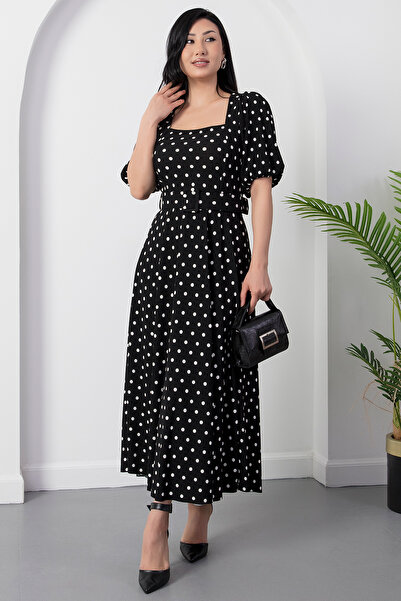 PULLIMM Φόρεμα με ζώνη και καρδιόσχημη λαιμόκοψη 2026-4578