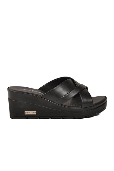 Pierre Cardin Black Women's Heeled Slippers Pc-7477 Z