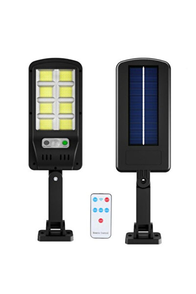 HASSAN Mini proiector solar de exterior cu 8 module JORTAN 6500K COB IP66 Negru