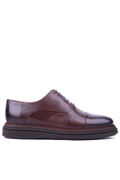 Shoetyle - حذاء كاجوال رجالي من الجلد الطبيعي باللون البني - 250-2035