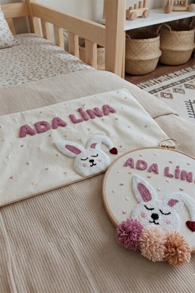afralya home İsimli Bebek kapı süsü-takı yastığı takımı, punch nakışlı bebek ...