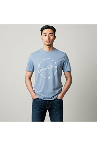 Jack & Jones Jack&Jones Grayson Erkek Mavi Tişört