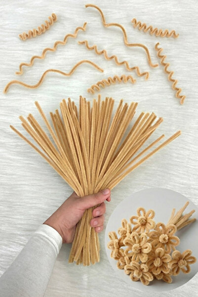 ZEYMERADE 100 τεμάχια σενίλ σε χρώμα δέρματος 30 εκ., Χνουδωτό βελούδινο σύρμ...