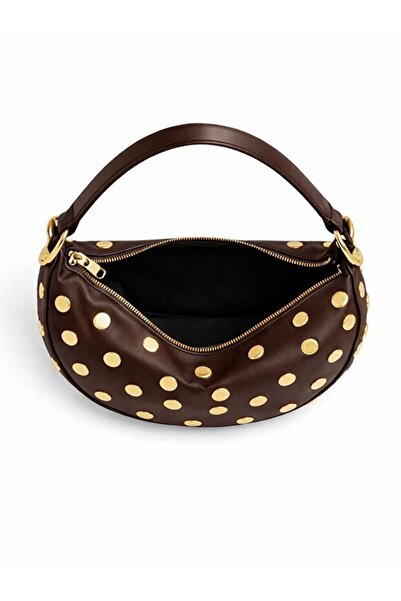 Rivina Geantă de mână, de umăr și crossbody pentru femei, cu accesorii aurii