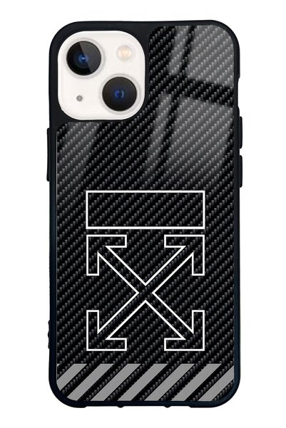 Spoyi iPhone 13 Mini White Design Glossy Phone Case
