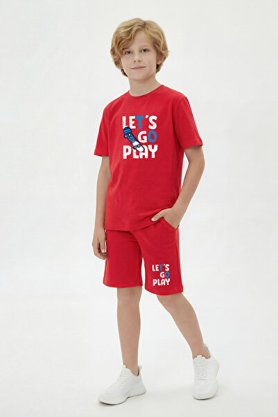 YA KO KİDS Комплект з двох предметів для хлопчика з барвистою капрі-футболкою...