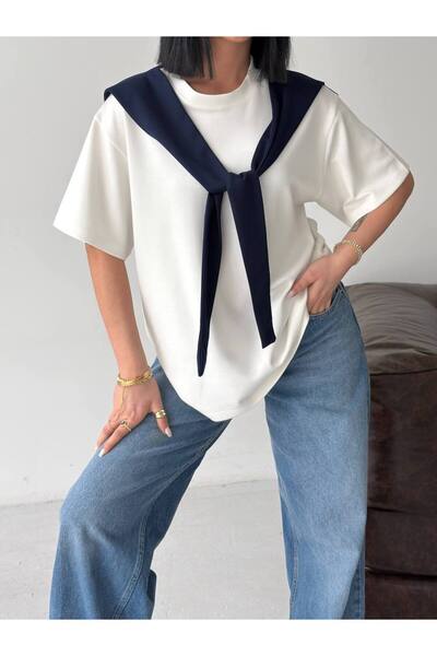 BE CHİC Women's Shawl Collar Shoulder-Tie Detailed Premium Softtouch Fabric T...