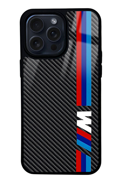 Spoyi iPhone 14 Pro Max Karbon M Tasarımlı Glossy Telefon Kılıfı