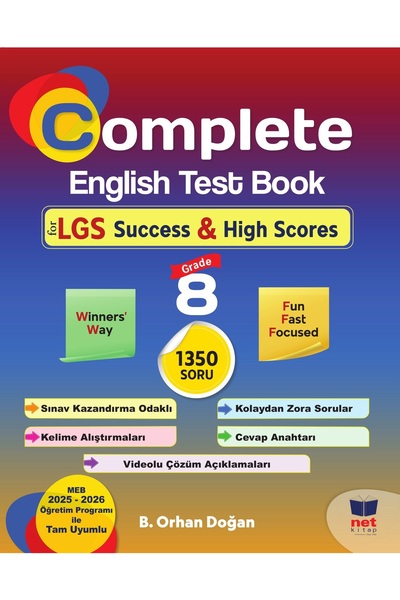 Bora Yayıncılık Complete English Test Book for LGS Success & High Scores