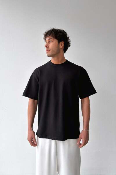 Flaw Wear Basic Oversize Fit Siyah Tişört