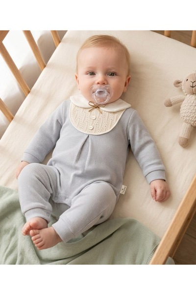 moukou Cotton Stylish Baby Boy Jumpsuit with Collar 0-3 / 3-6 / 6-9 Months