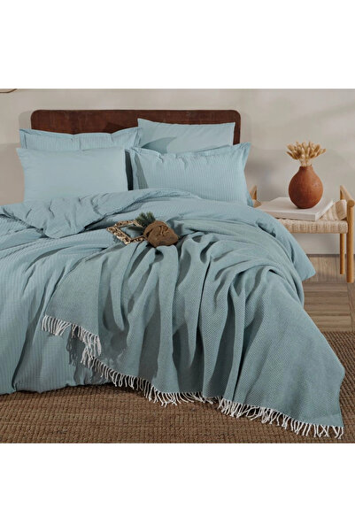 Clasy Σετ Παπλωματοθήκη από 100% Βαμβάκι με Διπλή Κουβέρτα Eveya V4 Mint