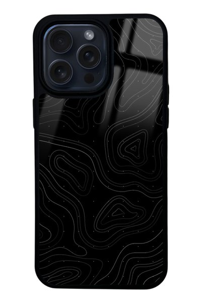 Spoyi iPhone 15 Pro Max Topo-Point Design Glossy Phone Case