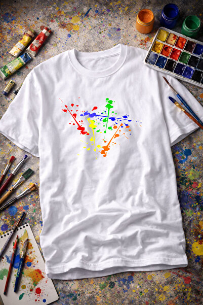 Me&On WEAR Graffiti Paint Effect Printed Unisex Oversize – Streetwear Trend G...