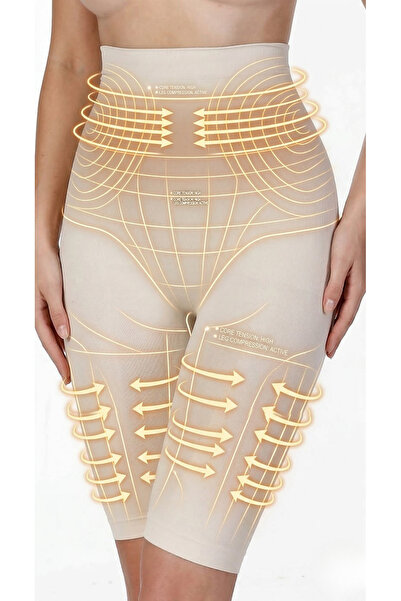 Hmd Γυναικείο κολάν με ψηλή μέση και μακριά μπεζ μπούστα Ghost