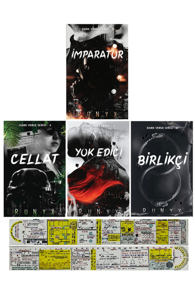 Martı Yayınları Dark Verse Serisi 3-4-5-6. Kitaplar Set Runyx -İmparator-Cell...