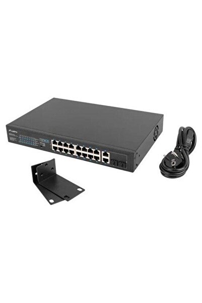 Lanberg Switch RSFE-16P-2C-250, 16 porturi, PoE+