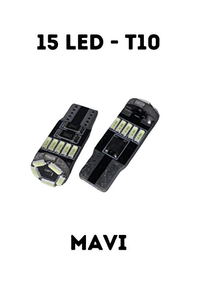 Shoprit 15 Ledli Mavi T10 Park Ve Plaka Ampulü - Arıza Lambası Yakmayan Canbu...