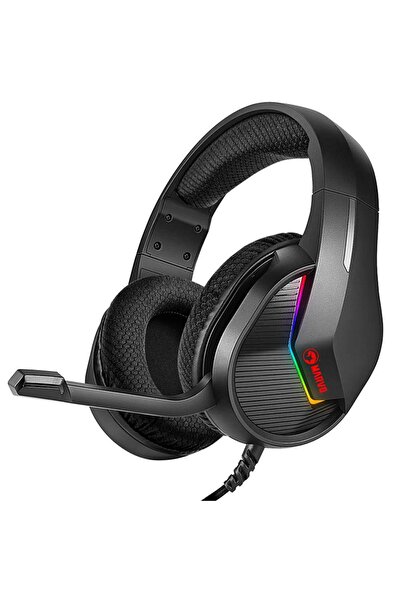 MARVO Casti Gaming H8618, USB, Microfon, Iluminare RGB (Negru)