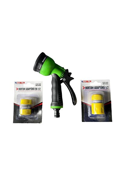 Baytec Напоителна пръскачка, комплект от 3 части: пистолет с 8 функции, адапт...