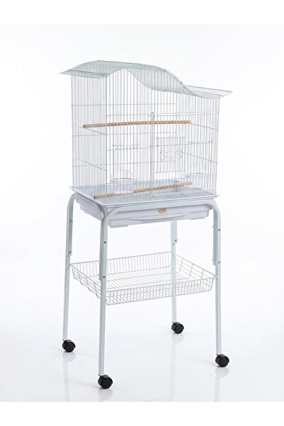 Dayang 613 قفص طيور مع حامل متحرك C1 - أبيض