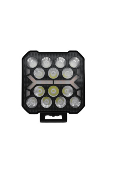 Ruan Proiector auto pătrat cu 14 LED-uri, 4 inch, Alb și Galben, 12/24V, IP67