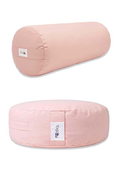 Yogabu Karabuğday Kabuğu Dolgulu Minder ve Bolster-Pembe