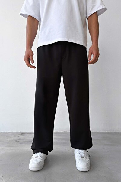 Flaw Wear Basic Paça Stoper Siyah Eşofman Altı