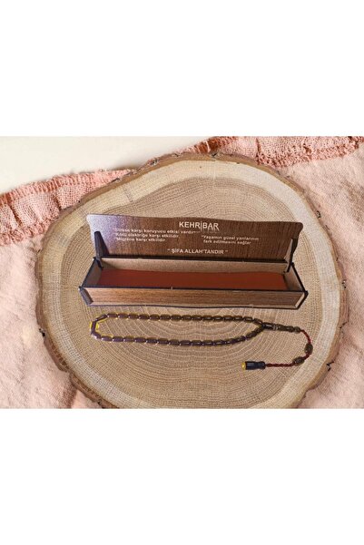 BEST PARTİ Best Special Wooden Boxed Squeeze Amber Prayer Beads Model-5