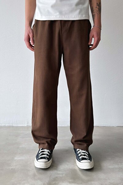 Flaw Wear بنطلون كتان بخصر مطاطي