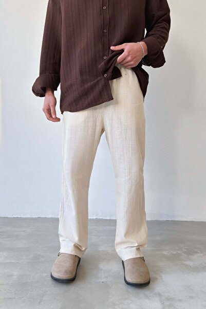 Flaw Wear Bel Lastikli Keten Pantolon