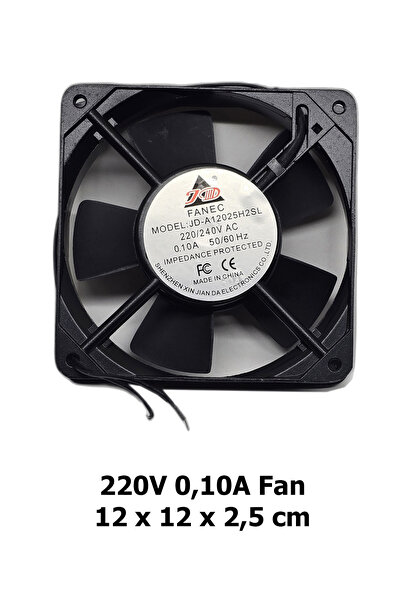 fanec 220V AC 0.10A Soğutucu Fan 12x12x2.5 cm 120mm Panel Sanayi Tip Makine E...