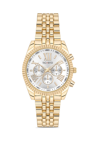 Ticarto Women's Gold Color Wrist Watch Tctss000203S0481