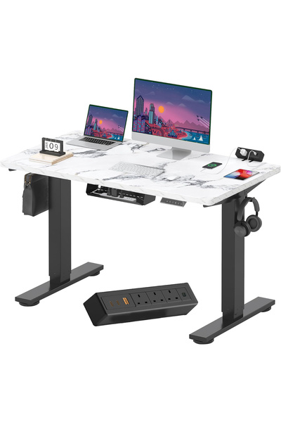 Mahmayi FLEXISPOT EN2 cm Electric Sit Stand Desk with Cable Management - Blac...