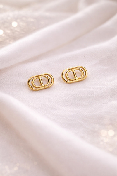 Inovius Елегантни обеци, позлатена мед - LMG6002