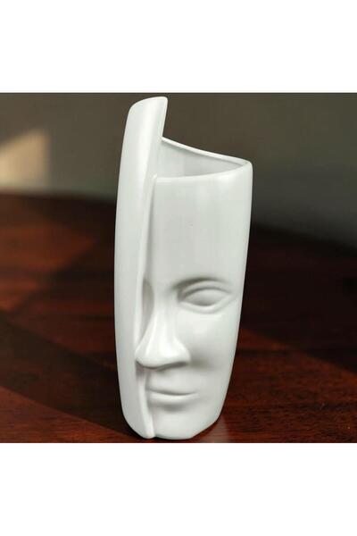 OEM Vaza decorativa ceramica mata, design fata umana, 28 cm, diametru 12 cm, ...