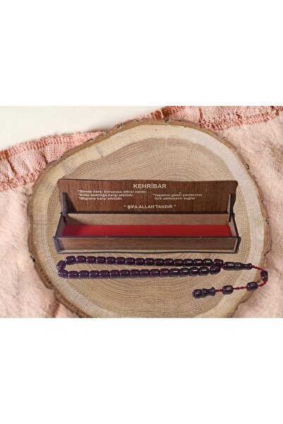 BEST PARTİ Best Special Wooden Boxed Squeeze Amber Prayer Beads Model-6