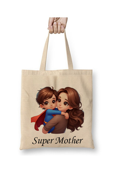 Toyaso Mother's Day Gift for Mothers White Cloth Bag Long Handle Shopping Bag...