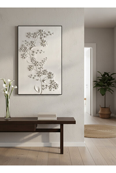 MARIA HOMES Elegant Floral Branch Decorative Wall Art Panel for Living Room a...